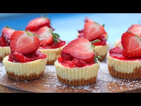 Mini Lemon Cheesecakes with Strawberry Topping | Ep. 1259