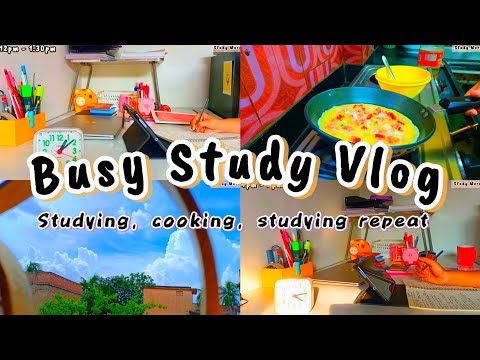 Busy Study Vlog 📚| Study Routine🌷| studying cooking studying repeat 📖| Study More