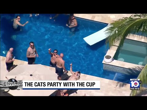 YouTube video thumbnail: Florida Panthers Party With Cup, Fans Across Fort Lauderdale