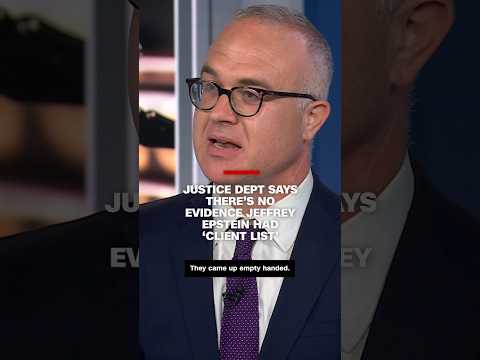 Justice Department says there's no evidence Jeffrey Epstein had 'client list'