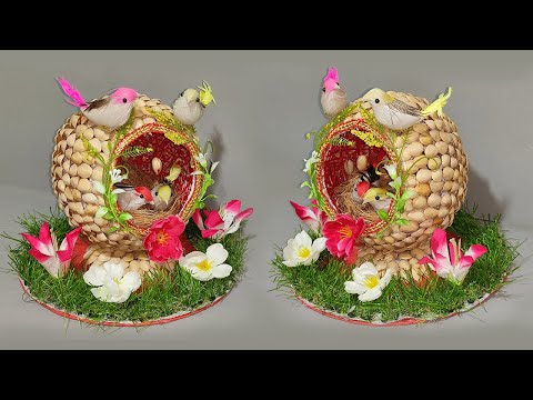 DIY Birds House With Pista Shell | DIY Birds Nest | Room Decoration Idea | DIY Pista Shell Crafts