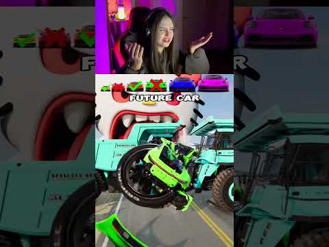 Big & Small Cars vs Clash Mining Trucks and Angry Hello Kitty #shorts #beamngdrive