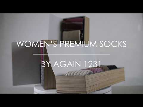 Again 1231 Premium Cable Knit Socks for Women and Men