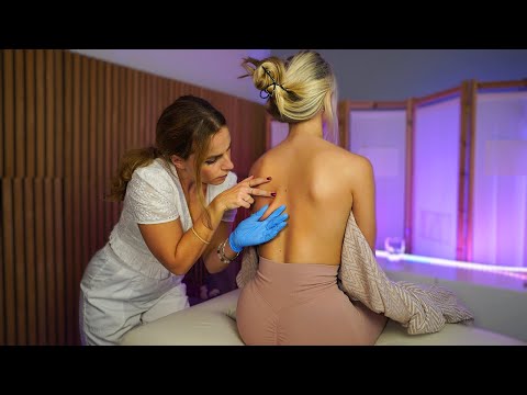 ASMR Chiropractic *CRACKING*, Skin Pulling, Adjustments & Physical Assessment | real person asmr