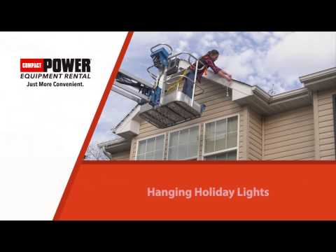 Using Genie aerial equipment to decorate for the holidays