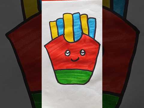 Cute Drawing ๐ Poteto Chifs for Kids #drawing #shorts