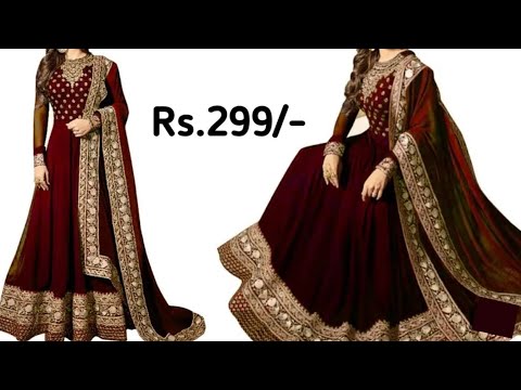 Buy Latest Partywear Gown Rs.299/- Gown in cheapest price /2025 Best Party Wear Gown/New gown design