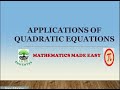 Applications of Quadratic Equations and Rectangles