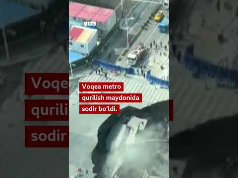 Шанхайда метро қурилишида ер чўкди - BBC News O'zbek