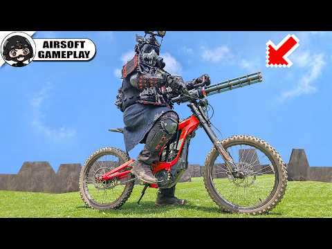 TRANSFORMÉ MOTO en una TORRETA❗️😱 ▬ AIRSOFT GAMEPLAY