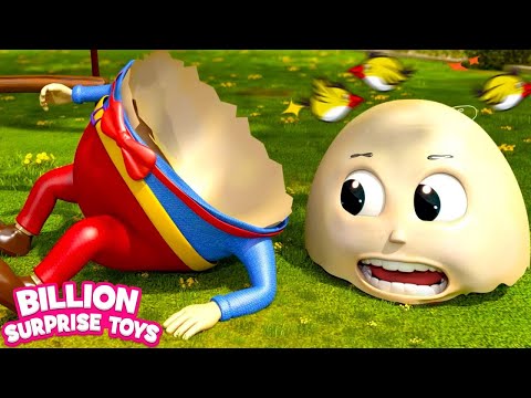 हम्प्टी डम्प्टी गीत 🥚 BillionSurpriseToys - Hindi Rhymes for Children