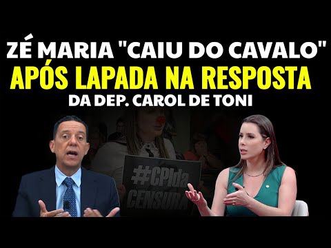 ZÉ MARIA "CAIU DO CAVALO" COM LAPADA DE RESPOSTA DA Dep. Caroline de Toni sobre "REGULAMENTAÇÃO"