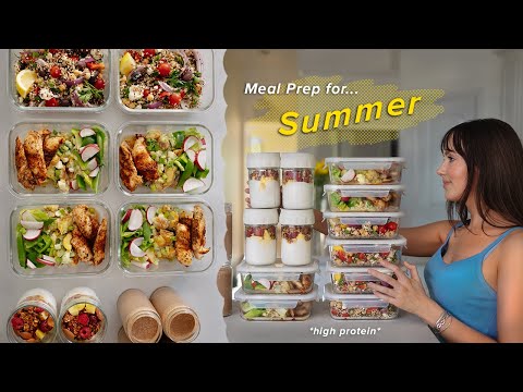 Summer meal prep | 16 high protein meals in 1 hour