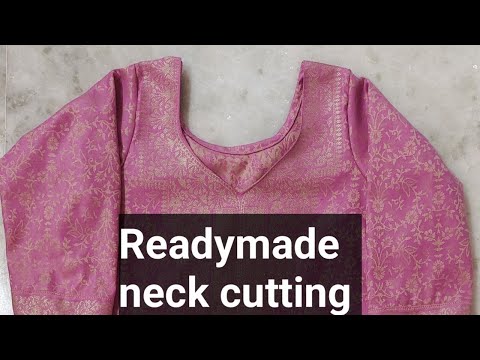 Readymade neck cutting and stitching/ neckline cutting #easystitching