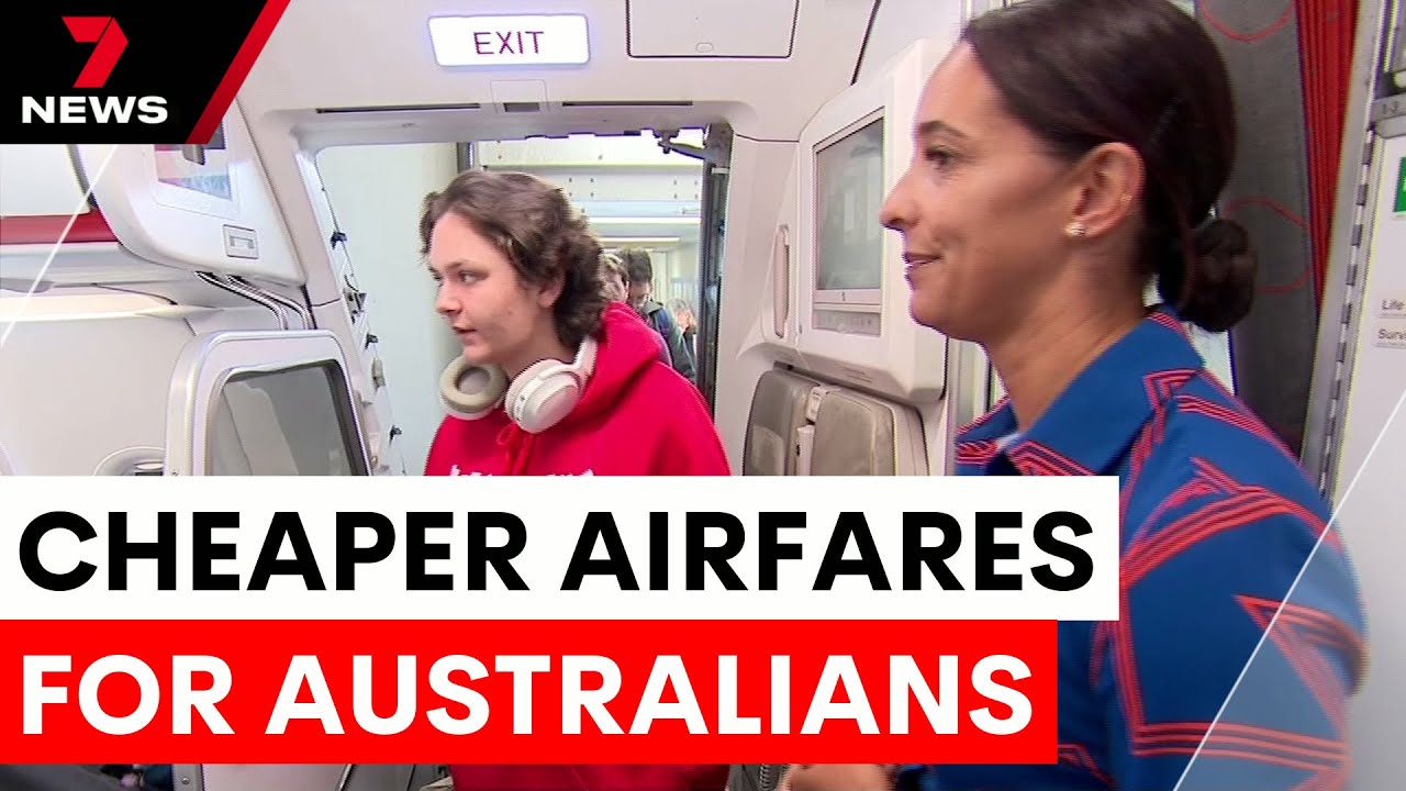 Australian airfares continue downward trend | 7NEWS