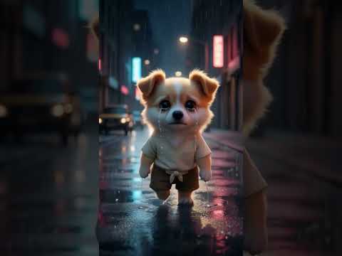 emotional dog find work for his leg treatment #ai #shortsfeed #cartoon #shorts