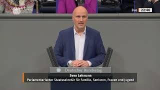 Sven Lehmann (B90/ Die Grünen) Rede im Bundestag zu Teilzeit in Freiwilligendiensten