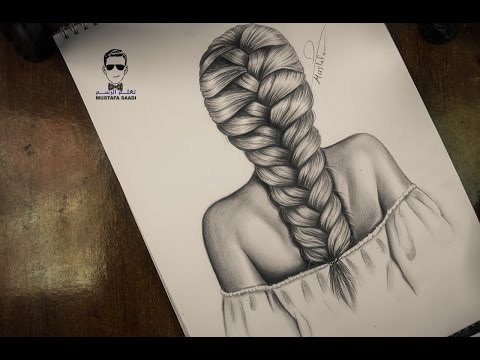 اسهل طريقة لرسم الشعر تعلم رسم تسريحة الظفيرة how to draw braids