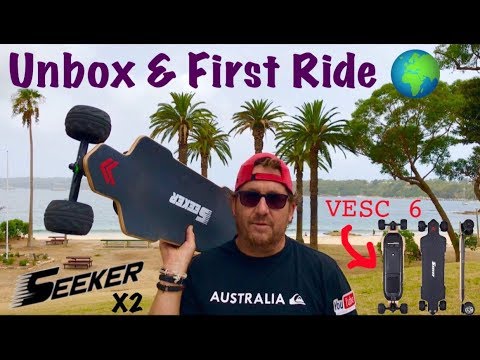 Seeker X2 Dual Hub- Unbox & First Ride- 2,000w 105mm Rubber Urban Crossover -VESC 6 USB -Vlog No.141