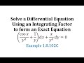 Differential Equations and Integrating Factors