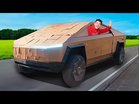 I Built a Tesla Cybertruck from Cardboard