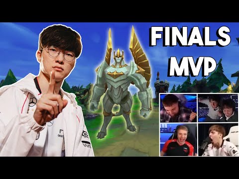 "He is Inevitable" When Streamers WENT GRAZY for Faker Carrying T1 to the 5 Worlds Trophy #trowback