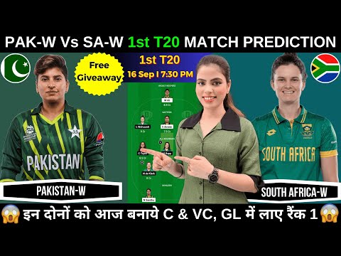 PK W vs SA W 1st T20 Dream11 Prediction Today |Pakistan Women Vs South Africa Women|Fantasy Cricball