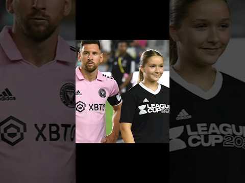 The sweet little girl has grown up ❤? #shorts #messi #davidbeckham #intermiami #harperbeckham #viral