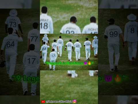 9 Legends in One Frame 😈🔥 || #shorts #youtubeshorts #ytshorts #cricket #viral #wtc #indvsaus #edit