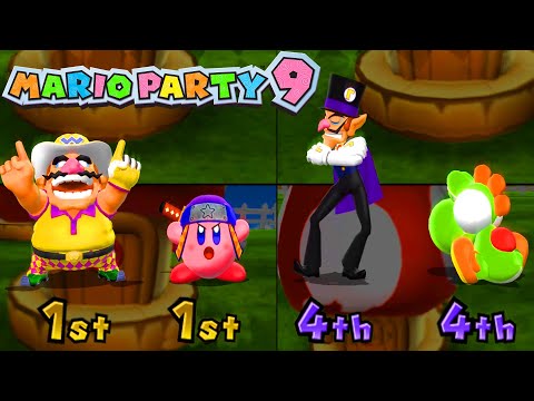 Mario Party 9 Minigames High Rollers - Wario vs Waluigi vs Toad vs Yoshi ( Master Difficulty )