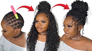Quick And Simple Boho Goddess Locs/ Illusion Braid Method
