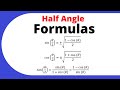 Half Angle Formulas in Trigonometry