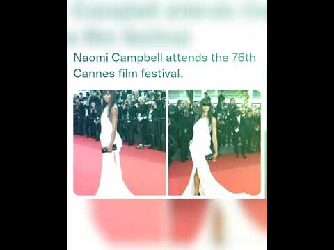 Naomi Campbell attends the 76th Cannes film festival.