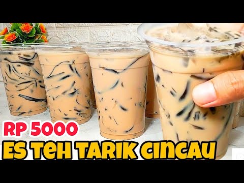 SEKALI BUAT LANGSUNG LUDES, ES TEH TARIK CINCAU ‼️RESEP & IDE JUALAN MINUMAN SEGAR HANYA 5000AN