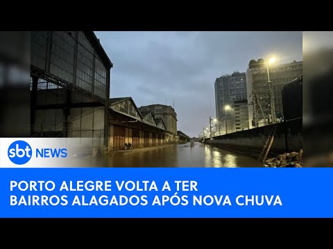 Porto Alegre volta a ter bairros alagados após nova chuva