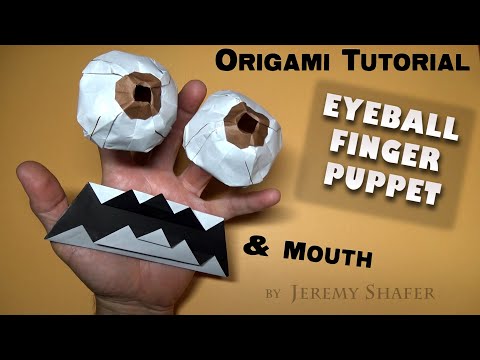 Origami Eyeball Finger Puppet 👀