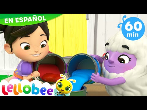 Los animales pintan el granero 🎨 | Caricaturas - Canciones Infantiles 🎵 | Lellobee