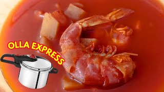 CALDO DE CAMARÓN EN OLLA EXPRESS