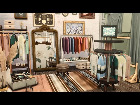 Tiny Boutique - Shopping Street #1 | The Sims 4 - Speed Build (NO CC)