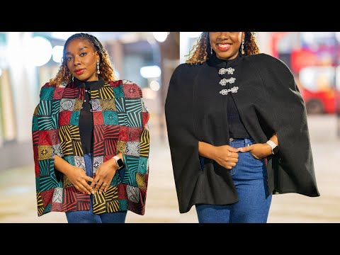 How to maka a DIY Reversible Cape Jacket Pattern & Sewing Tutorial