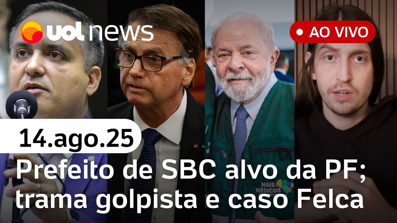 Bolsonaro pede absolvição tarifaço aproxima Planalto e Congresso prefeito de SBC afastado e mais