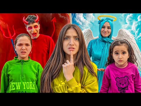 الملاك🧚‍♀️ضد الشيطان😈الشريرة وفاء وعبير وشامو عذبو بعضهم وسمعو كلام الشيطان😱😱#وفاء_وعبير#شامو_وشعبان