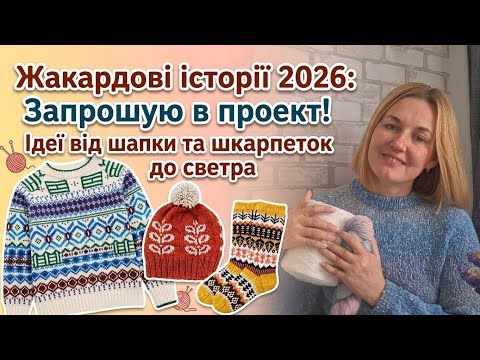 ЖАКАРДОВІ ІСТОРІЇ 2026//ІДЕЇ ДЛЯ НАТХНЕННЯ ВІД ШАПКИ ТА ШКАРПЕТОК ДО СВЕТРИКА//ЗАПРОШУЮ В ПРОЕКТ