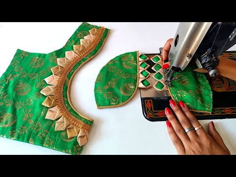 Blouse Neck Designs | Blouse Design | Cutting And Stitching Back Neck Blouse Design | Blouse