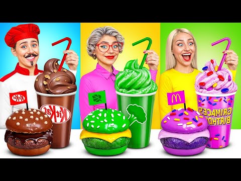 Yo vs Abuela Cocinando Grimace Shake Reto | Batalla Comestible de Mega DO Challenge
