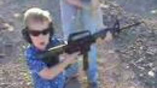3 year old learning to shoot