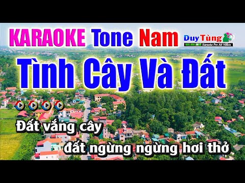 Karaoke || Tình Cây Và Đất – Tone Nam || Nhạc Sống Duy Tùng