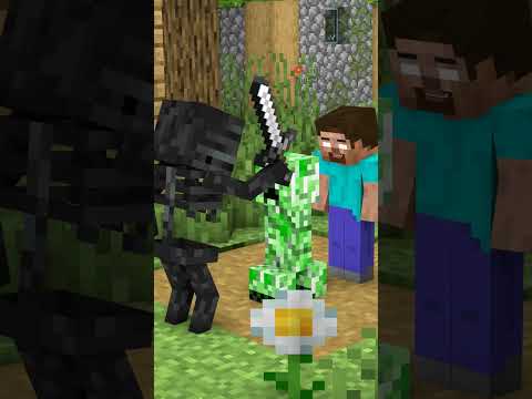 MINECRAFT ON 1000 PING When Wither Skeleton Attack Villagers -  Minecraft Animation