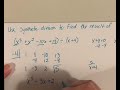 Exploring Synthetic Division Techniques