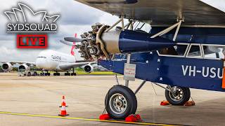 [4K] HARS 'Southern Cross' Fokker FVIIB Replica Lands @ Sydney Airport - ATC Included - 19/3/26